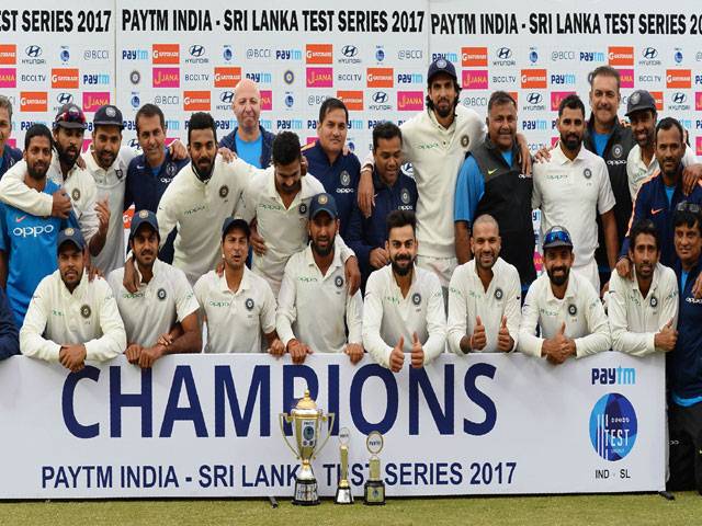 India win ninth Test series in a row after Sri Lanka draw
