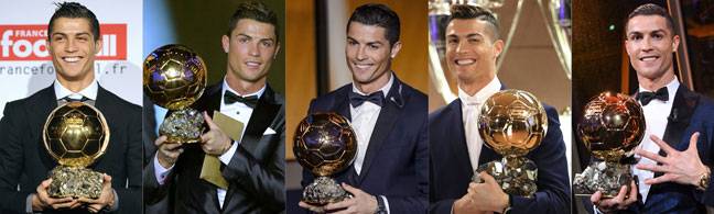 Cristiano Ronaldo wins fifth Ballon d'Or award