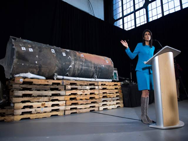 Missile fired at KSA was ‘made in Iran’: Haley