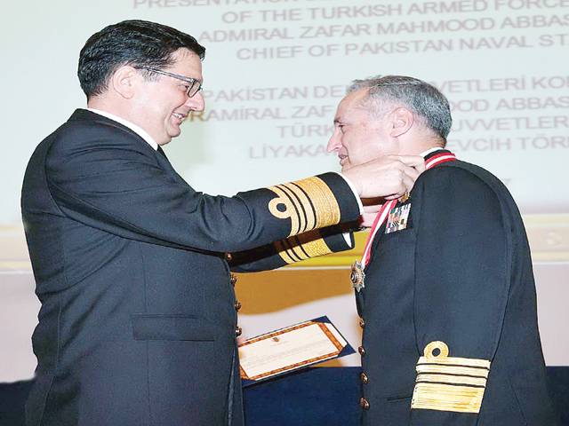 Naval chief awarded Legion of Turkish Armed Forces