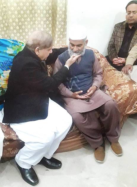 Shehbaz visits victim family in wee hours