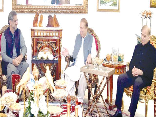 Abbasi, Shehbaz hold talks with Nawaz