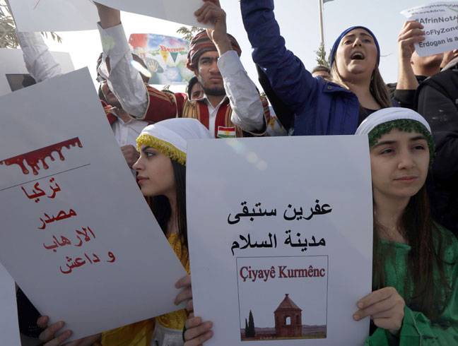 Syrian Kurds protest