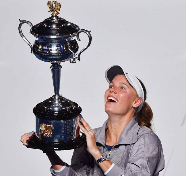 Wozniacki wins first major at Australian Open