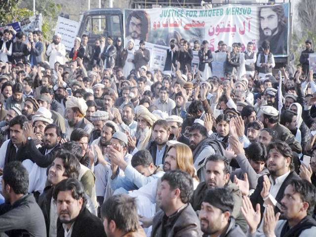 Protesters from Waziristan demand justice for Naqeebullah