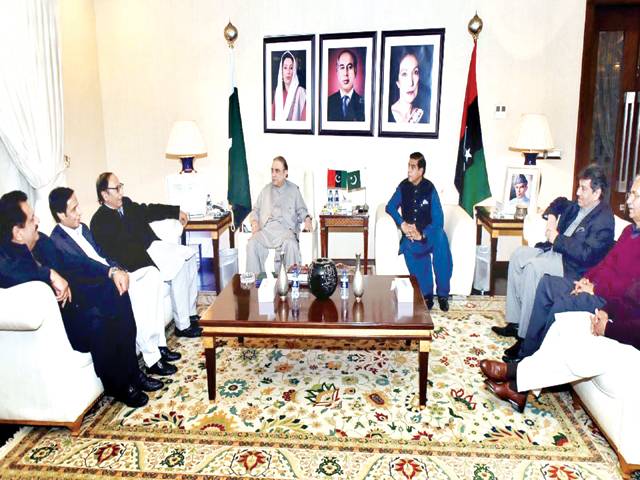 Chaudhrys, Zardari discuss strategy for Senate polls