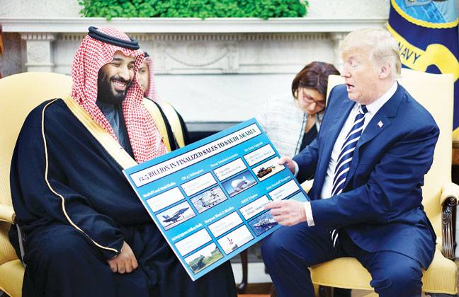 Trump asks Saudi prince to buy more US arms