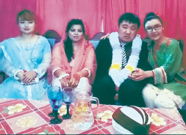 Chinese groom weds Sargodhian girl
