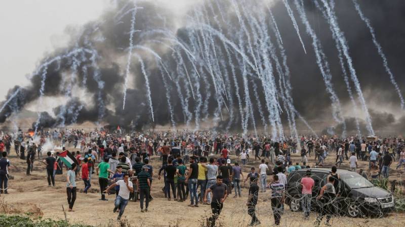 Dozens of Palestinians wounded by Israeli fire in border protest