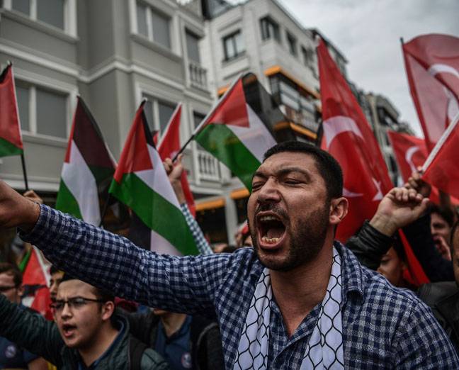 Turkey-US-Israel-Palestinian-politics-demonstration