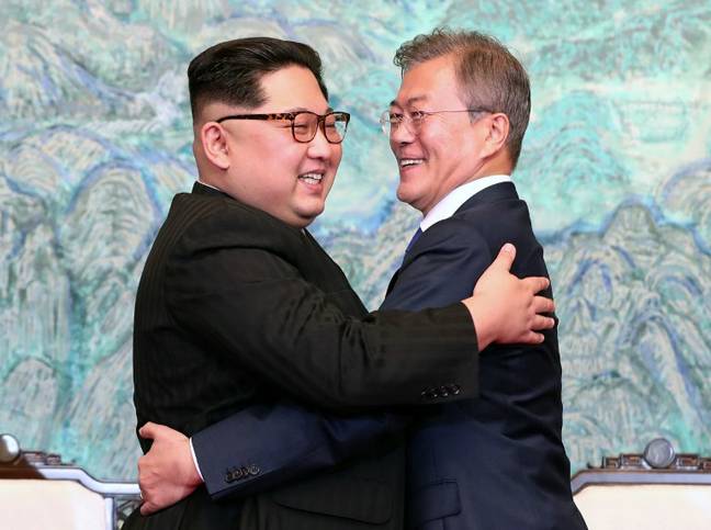 N Korea’s Kim turns from threats to hugs in diplomatic drive