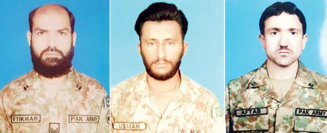 3 soldiers martyred in NWA border clash