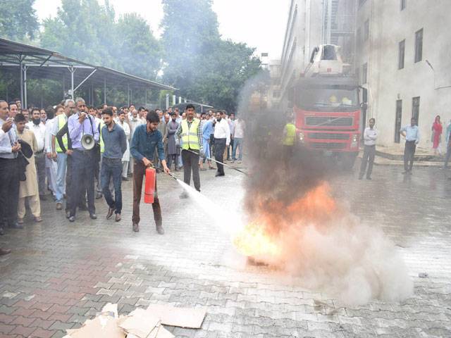 PTCL, MCI, Rescue 1122 hold Fire Safety Drill