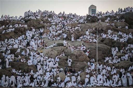 More than 2 million Muslim pilgrims gather at Mount Arafat for Haj's pinnacle