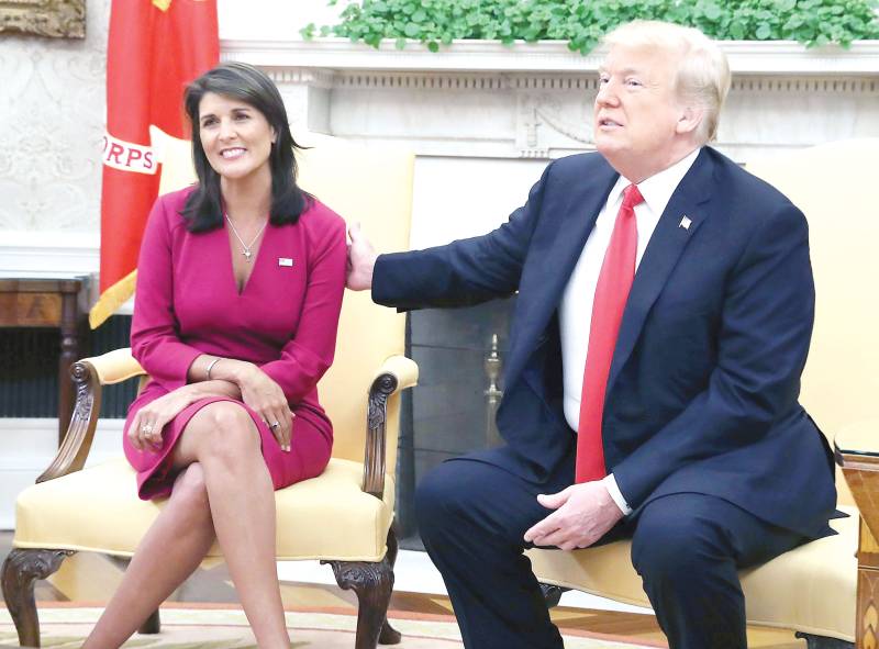 Nikki Haley resigns as Trump's UN ambassador 