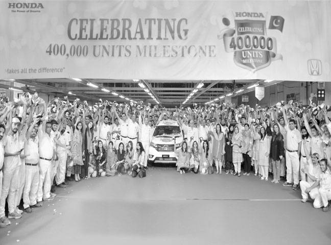 Honda Atlas Cars Pakistan Limited celebrates 400,000-unit production milestone
