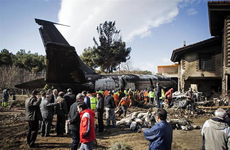 15 killed in cargo plane crash in northern Iran