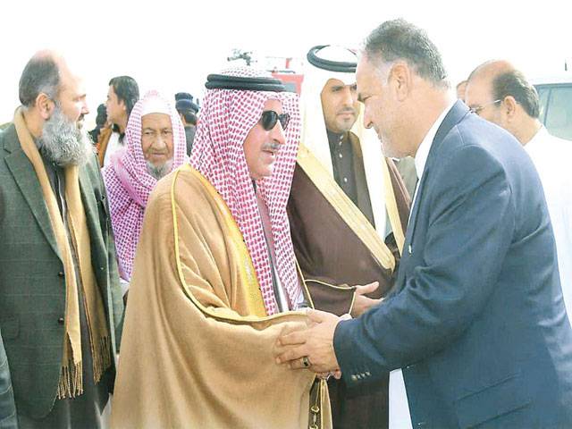 Tabuk governor arrives in Chaghi for hunting
