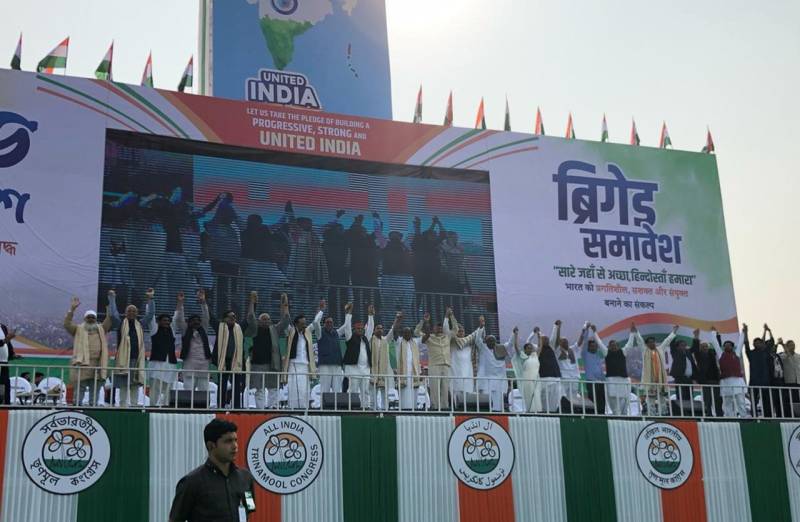 Indian joint opposition stages mega anti-Modi rally