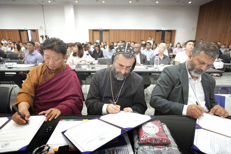 Seven religions hold event for religious freedom, peace