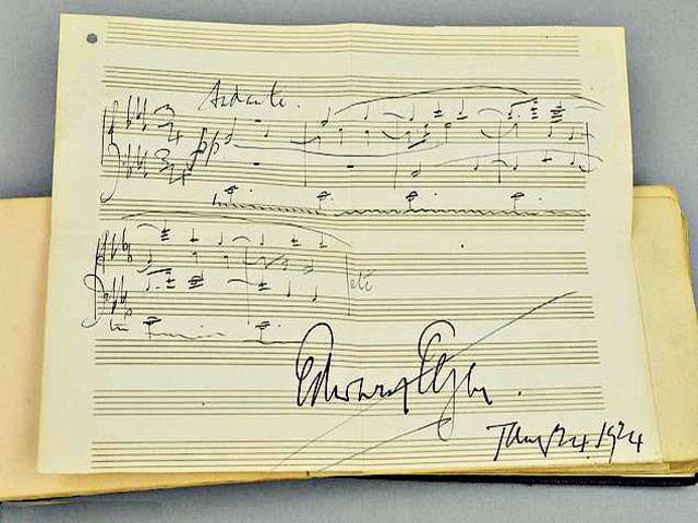 Elgar masterpiece from 1924 found in autograph book