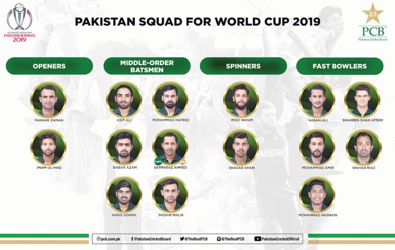 Wahab, Amir, Asif named in Pakistan’s final World Cup squad