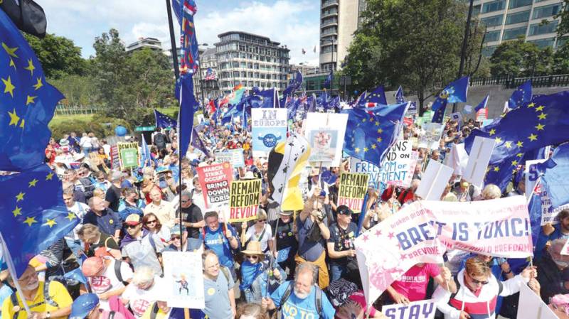 March for Change: anti-Brexit protesters take to London streets