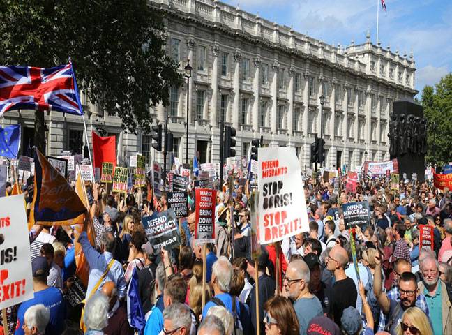 Thousands protest against UK PM’s parliament shutdown