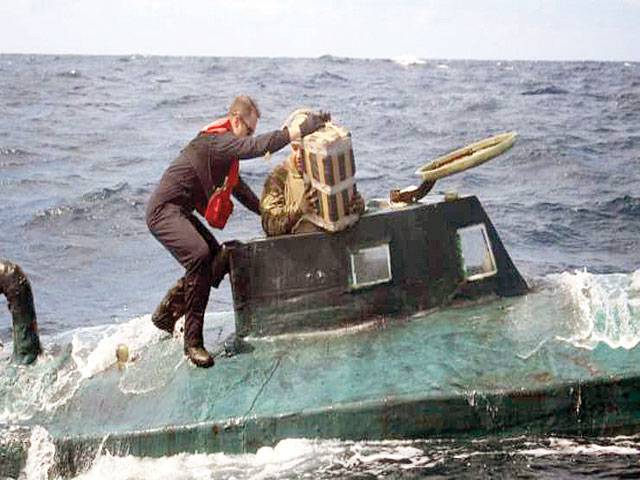 Submarine captured with $165m of cocaine