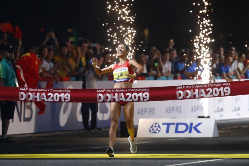 China sweep women’s 20km race walk podium