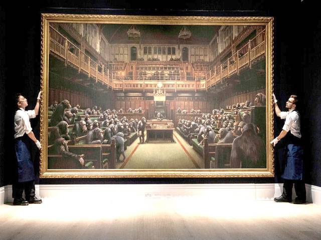 Banksy Painting ‘Devolved Parliament’ sells for $12m