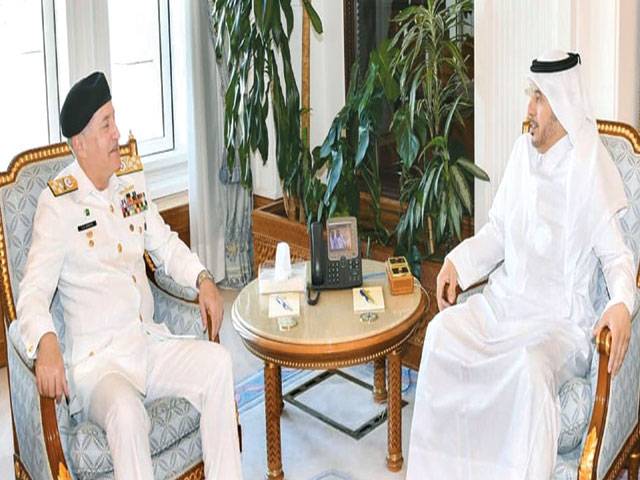 Naval Chief meets Qatari PM, military heads