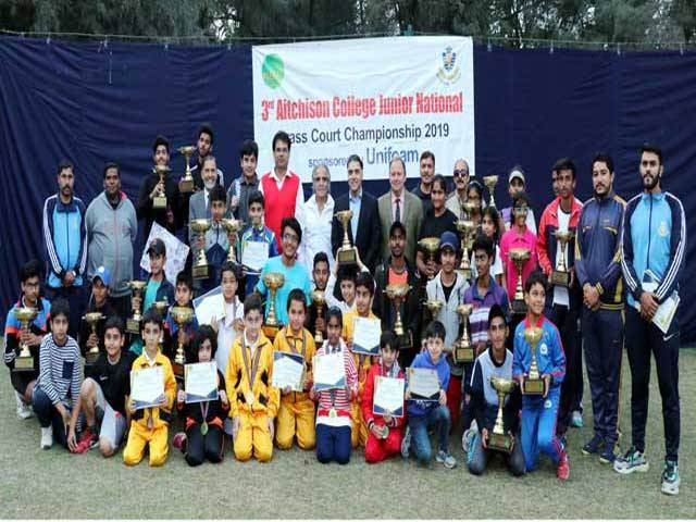 Hussnain wins two titles in 3rd Aitchison Junior Tennis
