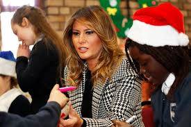 Melania hands out Christmas presents to London children