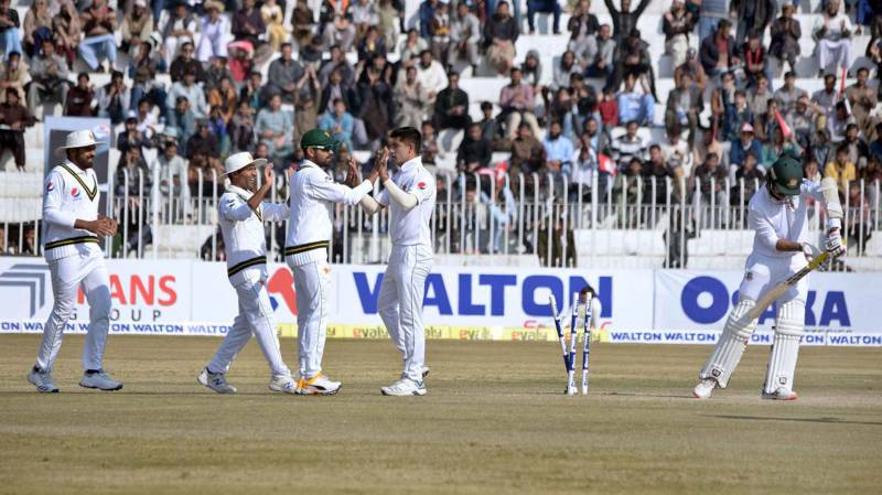 Naseem Shah hat-trick puts Pakistan in control of Rawalpindi Test