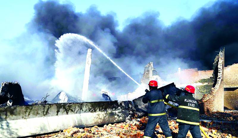 2 firefighters sustain burn injuries in Kalyam Awan