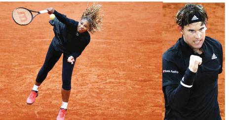 Serena and Thiem off to winning start at French Open