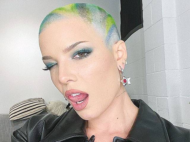 Singer Halsey shows off colourful buzz cut in Instagram selfie