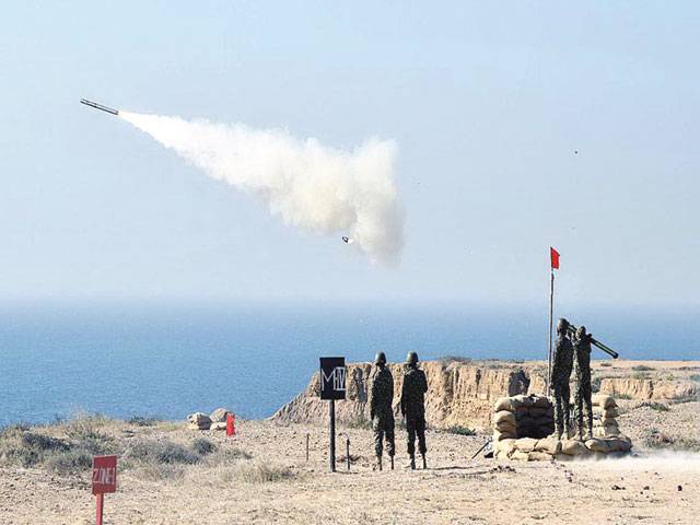 Pak Navy conducts live weapon firing of surface-to-air missiles