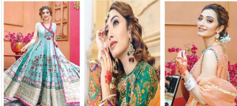 Nawal Saeed models Zahra Ahmed’s Eid Collection 2021