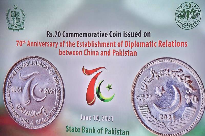 Commemorative coin launched to mark Pak-China 70-year ties 
