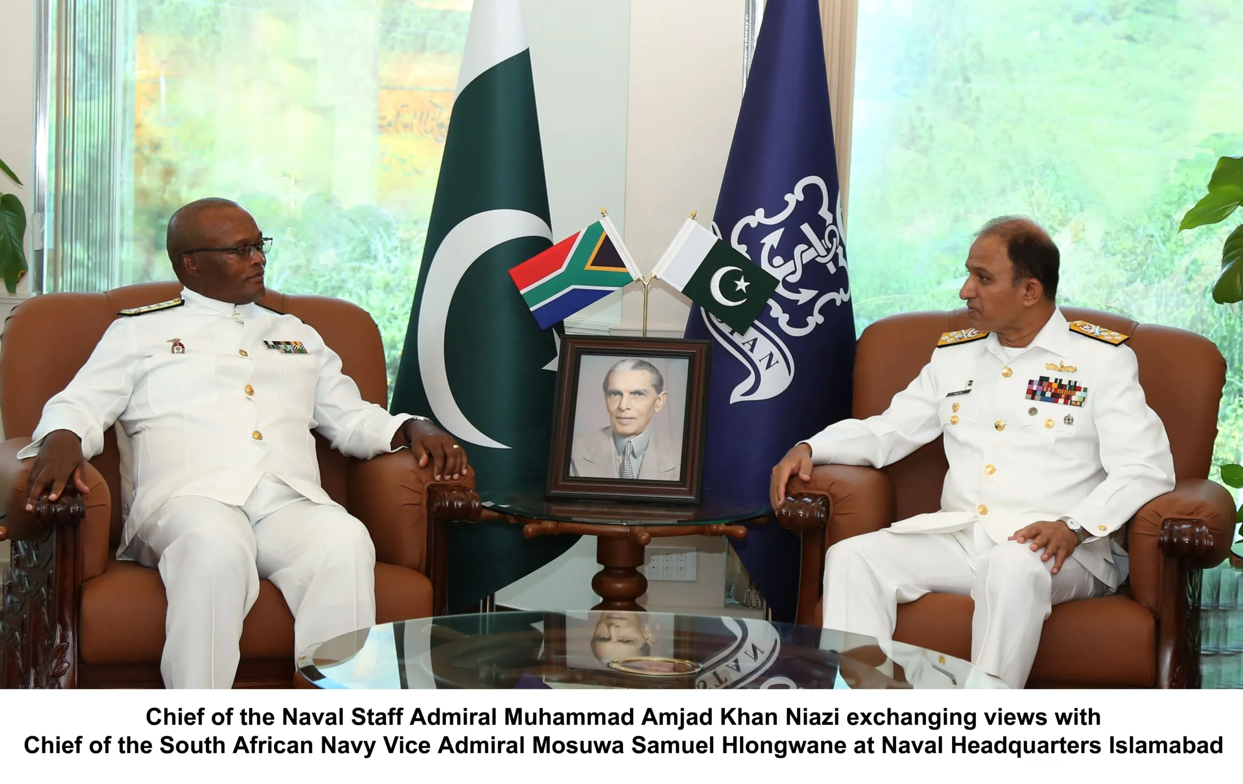 South African vice admiral calls on Pak navy chief