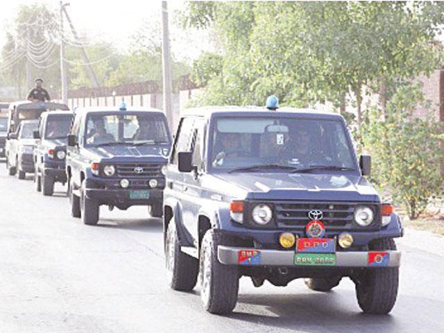 DPO leads flag march across city to maintain law and order