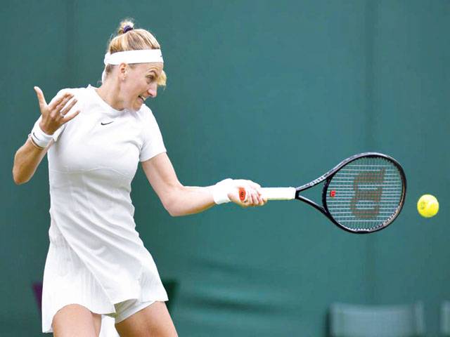 Kvitova feels the nerves, but reaches 3rd round at Wimbledon
