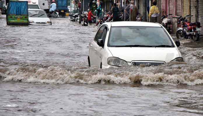 Roads turn into streams as rain lashes Peshawar