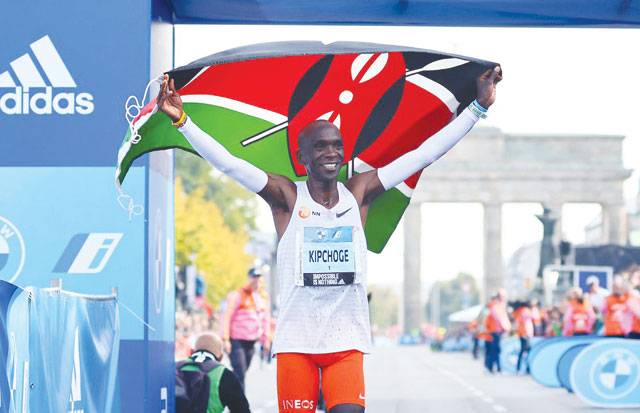 Kenya’s Kipchoge shatters marathon world record in Berlin