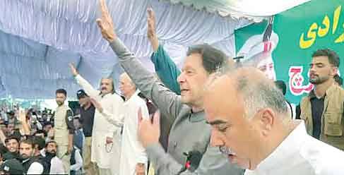 It’s time to stand up for ‘real’ freedom, Imran tells party workers