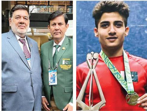 PCF felicitates new world junior squash champion Hamza Khan