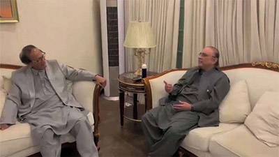 Asif Zardari meets Ch Shujat in Lahore