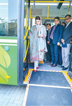CM Maryam inaugurates Pakistan’s first electric bus service
